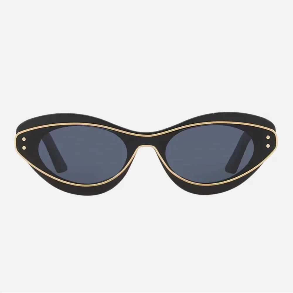 Dior Women's Black and Gold Sunglasses